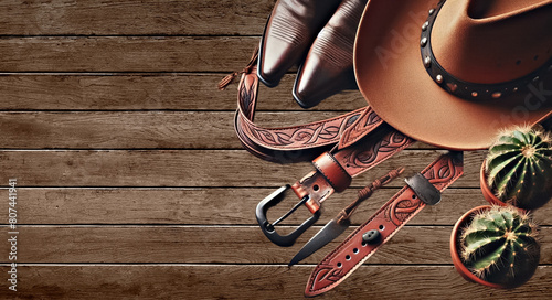 cowboy boots and cowboy hat