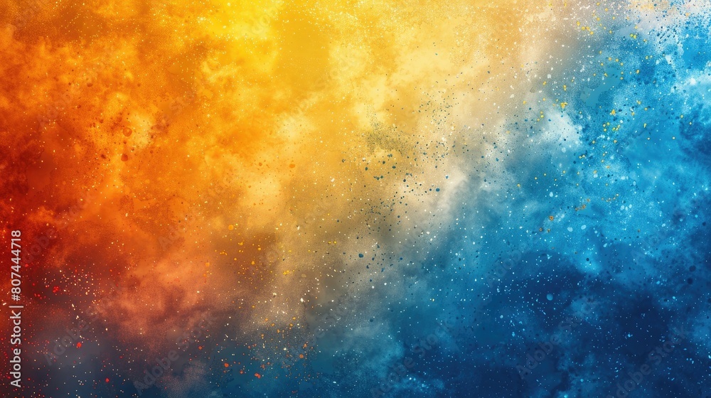 A colorful background with a blue and orange stripe