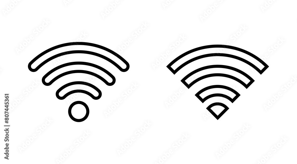 Wifi icon set. signal vector icon. Wireless icon vector Wifi icon set. signal vector icon. Wireless icon vector
