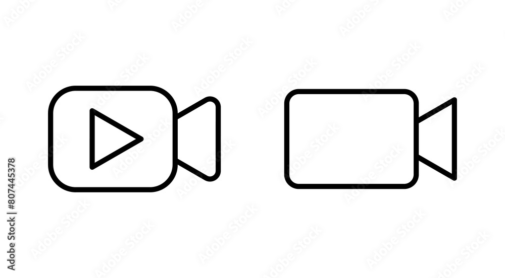 Video icon set. video camera icon vector. movie sign. cinema Video icon set. video camera icon vector. movie sign. cinema