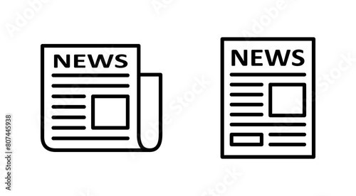 Newspaper icon set. news paper vector sign