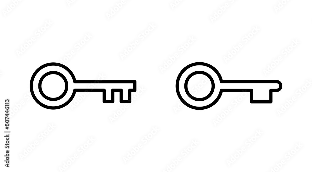 Key icon set. Key vector icon. Key symbol Key icon set. Key vector icon. Key symbol