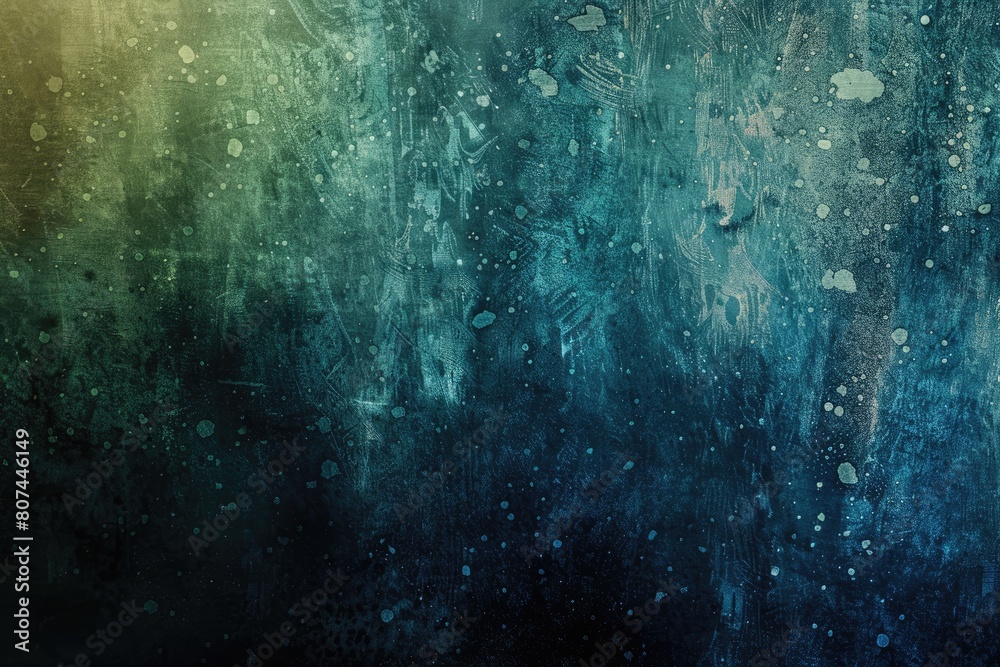 A blue and green background with splatters of paint. The splatters are in different sizes and are scattered throughout the background A blue and green background with splatters of paint. The splatters are in different sizes and are scattered throughout the background