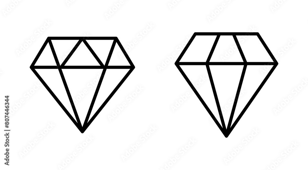 Diamond icon set. diamond gems vector icon. Diamond icon set. diamond gems vector icon.