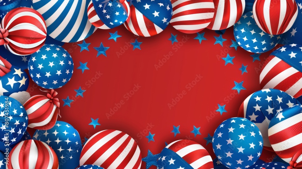 Obraz premium Political Assembly Festival in the United States Banner template. abstract background.