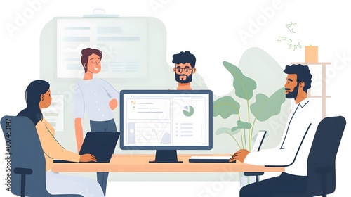 computer, laptop, office, business, doctor, businessman, work, desk, working, people, worker, cartoon, woman, vector, illustration, sitting, home, job, person, technology, smiling, room, internet, stu