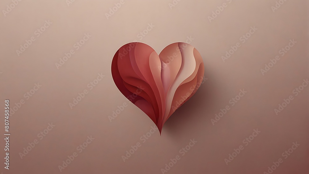 heart on a wall Love in Simplicity: Minimalist Heart on Gradient