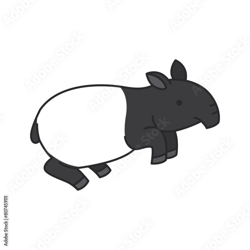 Cute tapir illustration