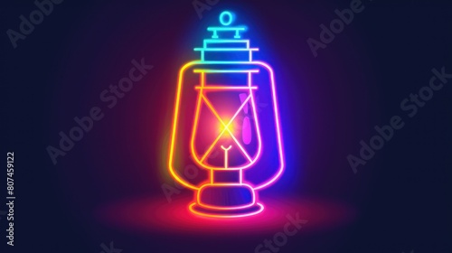 lamp icon. Elements of Crime Investigation in neon style icons. Simple icon for websites © MUCHIB