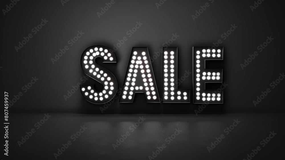 Black LED Sale concept art poster. Black LED Sale concept art poster.