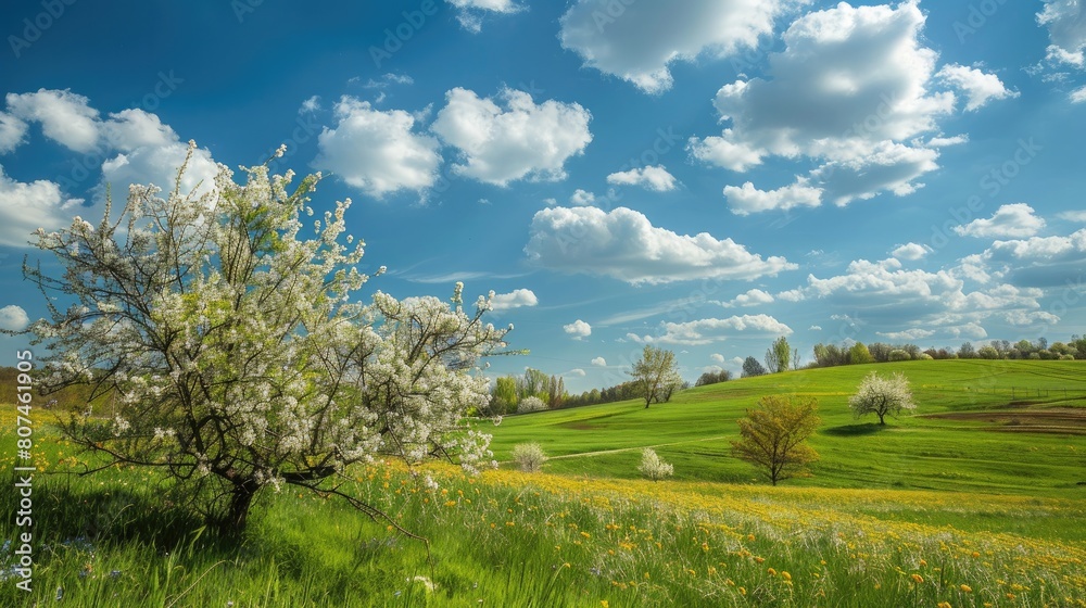 Tranquil Spring Landscape: Nature's Renewal Tranquil Spring Landscape: Nature's Renewal