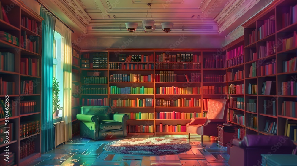 Magnificent Background for zoom calls with bookcase Magnificent Background for zoom calls with bookcase