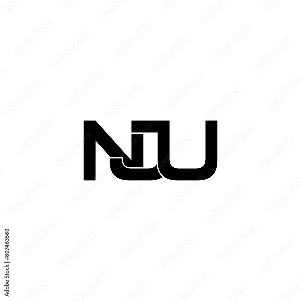 nju typography letter monogram logo design nju typography letter monogram logo design