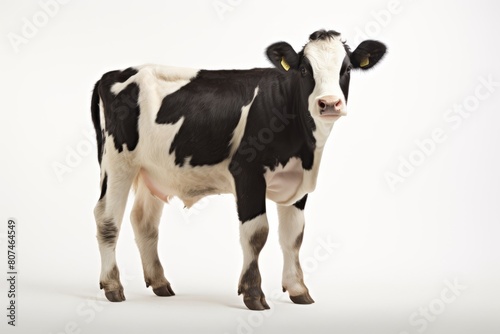 白い背景の牛