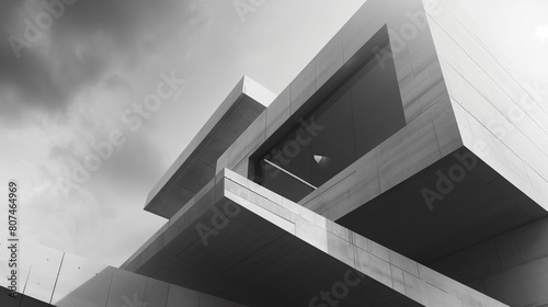 Black and White  Contemporary architecture in graphite  with a sleek and powerful demeanor. 