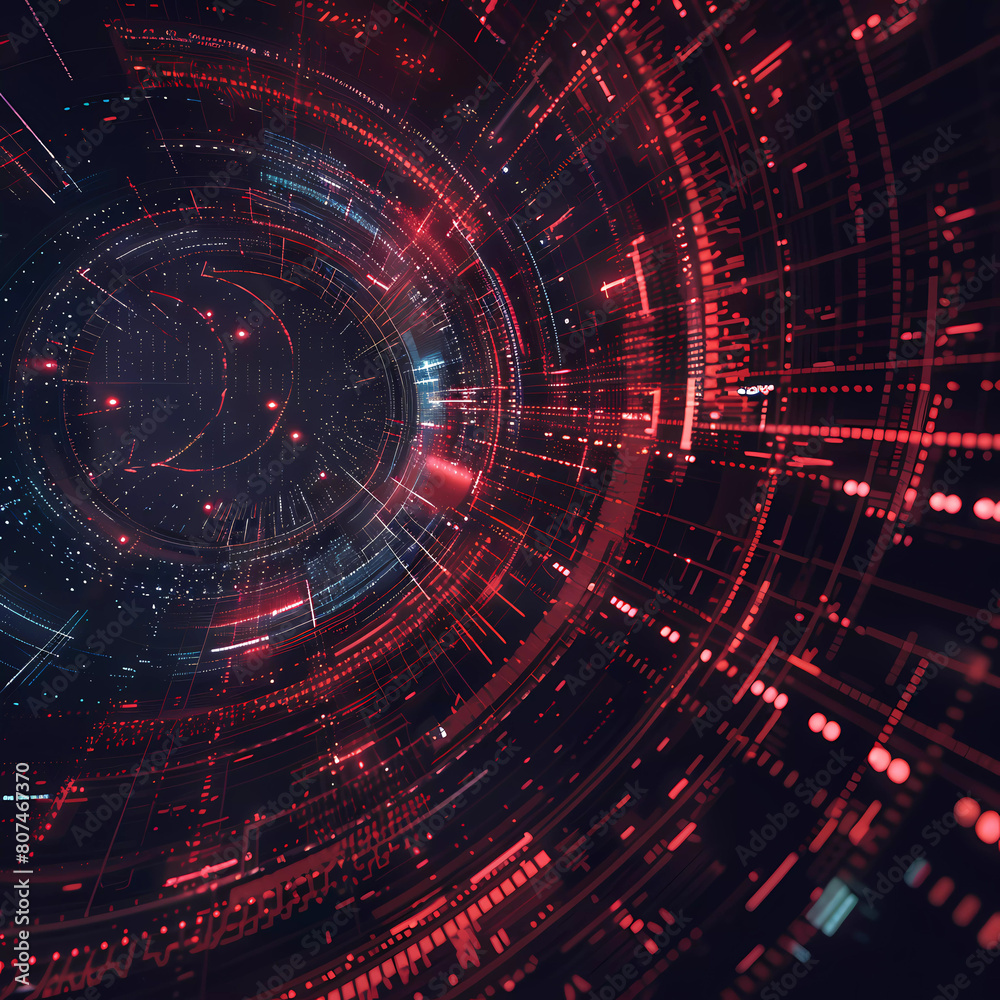 Obraz premium Digital background for tech, AI, data, audio, graphics Generative AI data