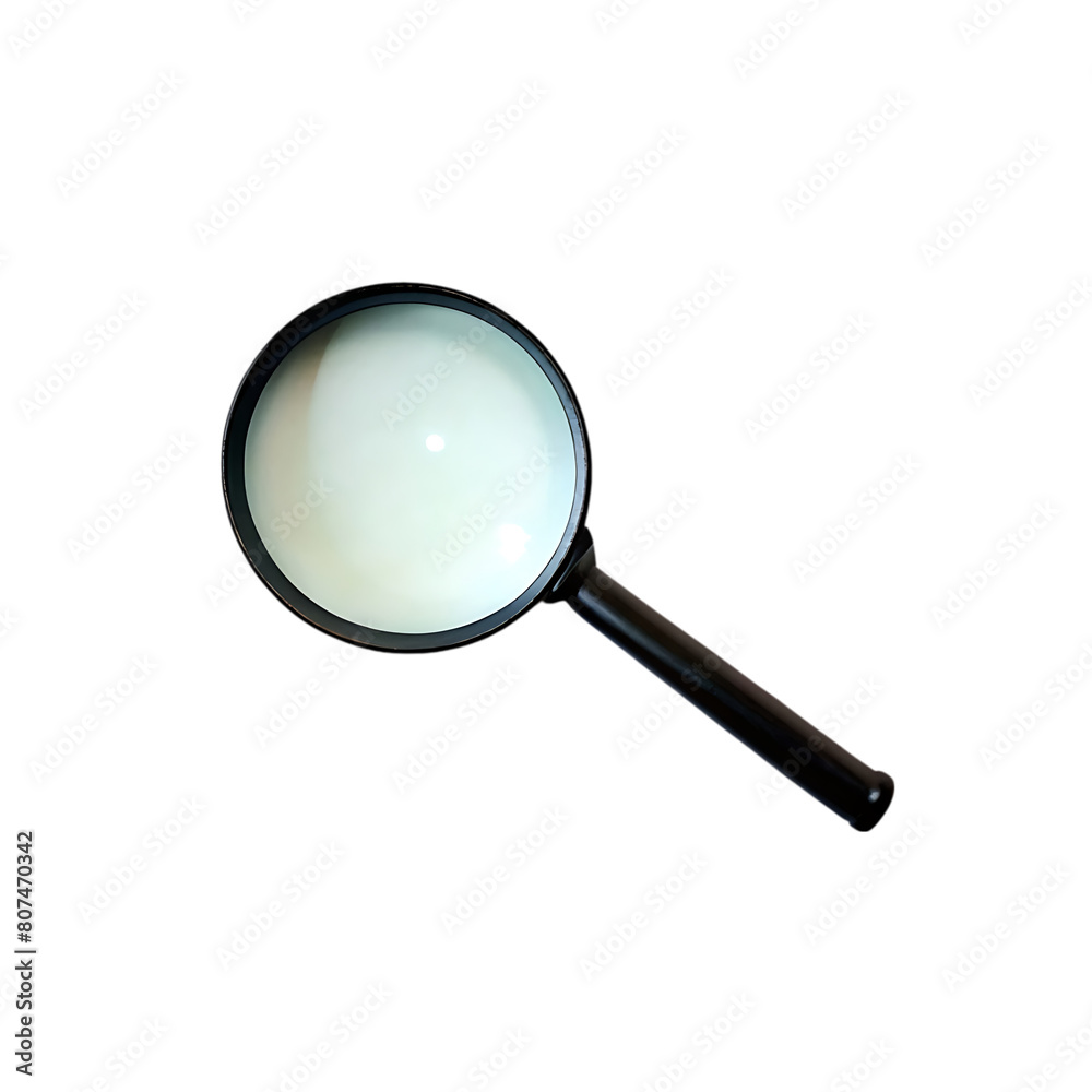 A simple magnifying glass over o A simple magnifying glass over o