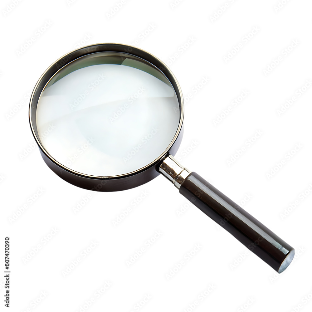 A simple magnifying glass over o A simple magnifying glass over o