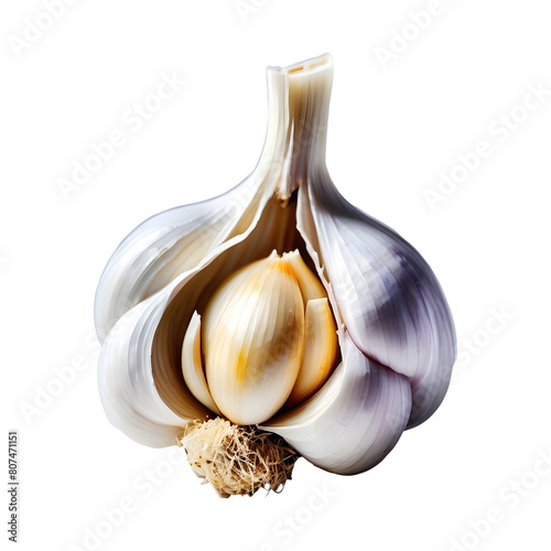 Garlics in the studio shot for a Thai food ingredient. photo