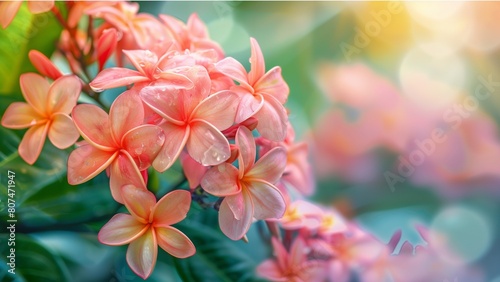 close up ixora flowers. with high resolution photography, copy space for text banner background