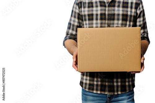 person holding a cardboard box © masud