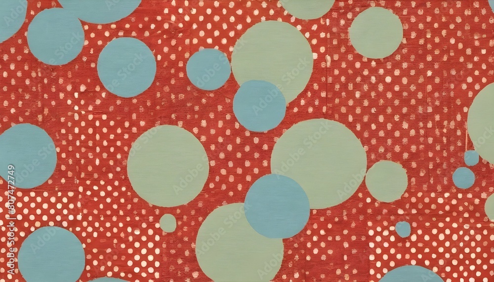 Polka dot patterns in various sizes and colors for upscaled 7