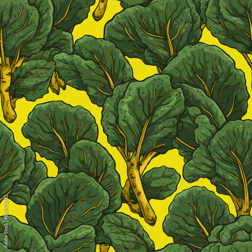 Seamless Colorful Spinach Pattern