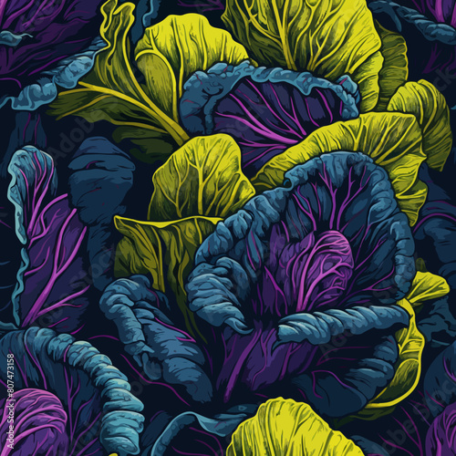 Seamless Colorful Spinach Pattern