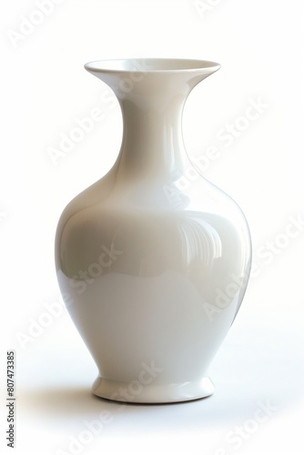 White vase isolated on white background