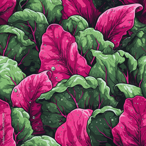 Seamless Colorful Spinach Pattern