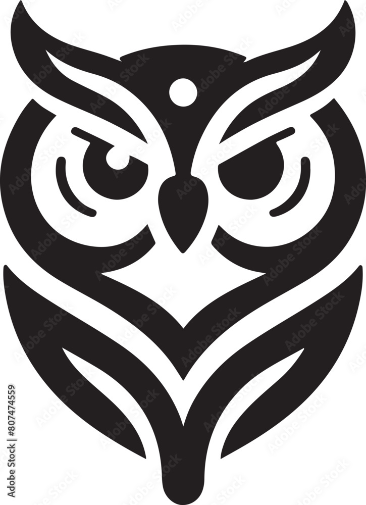 Fototapeta premium Owl Head Vector Design