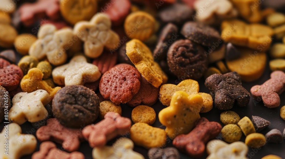Dog food with different shapes generative ai Dog food with different shapes generative ai