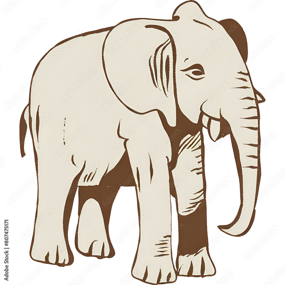 Fototapeta premium elephant isolated on white background