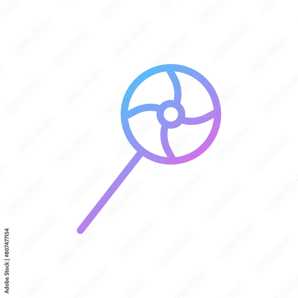 Obraz premium Candy love Icon gradient blue purple valentine illustration