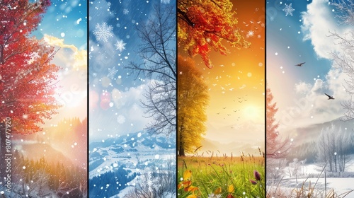 seasons generative ai photo