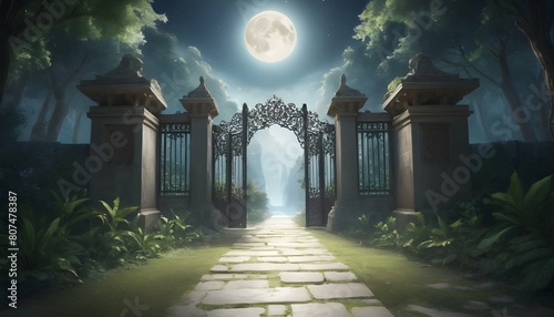 A pathway of moonbeams leading to the gates of par