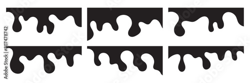 Divider Shape for Website Set. Abstract Design Elements for Web Page. Vector banner header and separator. Top and Bottom on Website, App, Banners or Posters. 11:11