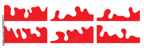 Divider Shape for Website Set. Abstract Design Elements for Web Page. Vector banner header and separator. Top and Bottom on Website, App, Banners or Posters. 11:11