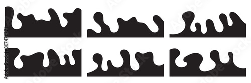 Divider Shape for Website Set. Abstract Design Elements for Web Page. Vector banner header and separator. Top and Bottom on Website, App, Banners or Posters. 11:11