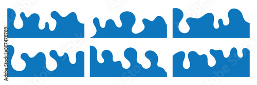 Divider Shape for Website Set. Abstract Design Elements for Web Page. Vector banner header and separator. Top and Bottom on Website, App, Banners or Posters. 11:11