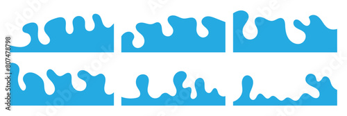 Background section and frame template. Abstract curve top headline. Geometric and organic separator headers for graphic design template - app, banner, page, poster, menu. Vector illustration. 11:11