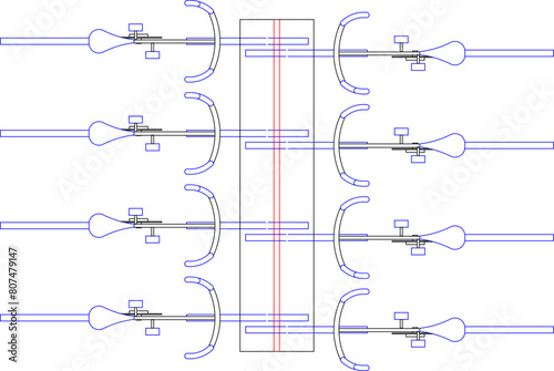 vector illustration sketch design image of a bicycle parking area for a city park
