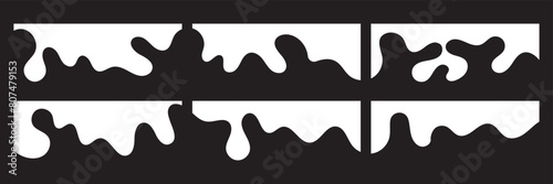 Website border, web page divider shapes. Geometric and organic separator headers for graphic design template. 11:11