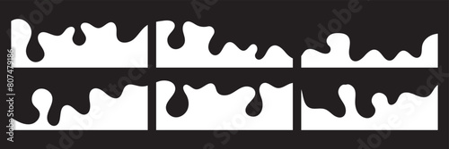 Border shape for website design. Vector banner header and separator. Background section and frame template. Set of Template Dividers Shapes for Website. Set Dividers Shapes for Website.