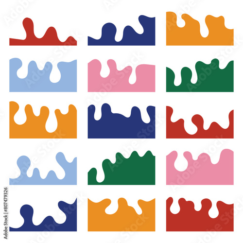 Border shape for website design. Vector banner header and separator. Background section and frame template. Set of Template Dividers Shapes for Website. Set Dividers Shapes for Website. 11:11