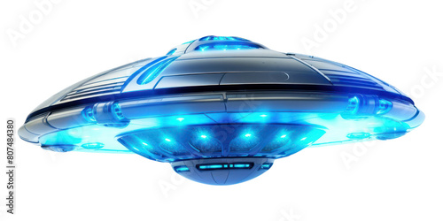 PNG UFO ship vehicle blue white background.