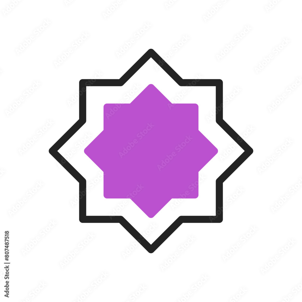 Decoration icon duotone purple black ramadan illustration Decoration icon duotone purple black ramadan illustration