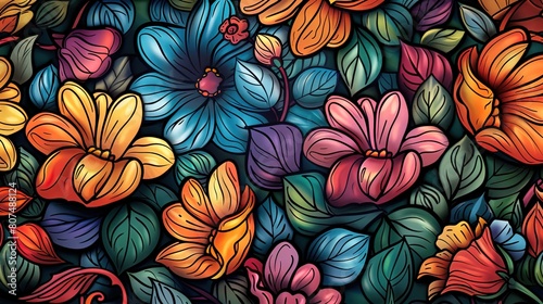 Cartoon pattern wallpaper