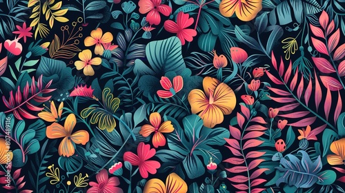 Seamless cartoon pattern wallpaper