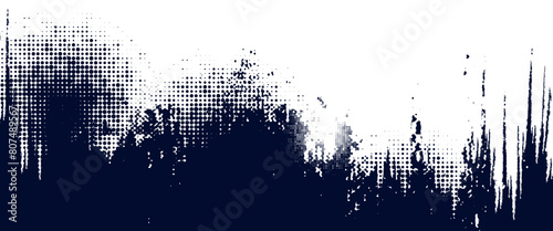 Wallpaper Mural Dots halftone white \u0026 blue color pattern gradient grunge texture background. Dots pop art comics sport style vector illustration Torontodigital.ca